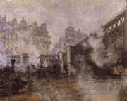 Claude Monet Le Pont de l-Europe USA oil painting artist